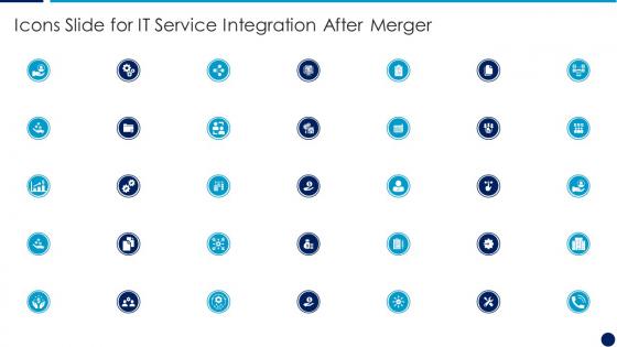 Icons slide for it service integration after merger