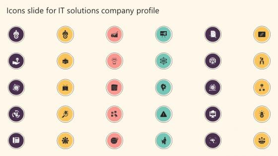 Icons Slide For It Solutions Company Profile Ppt Slides Infographic Template