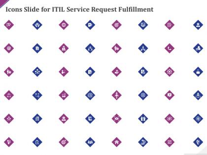 Icons slide for itil service request fulfillment ppt powerpoint presentation styles display