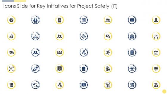 Icons slide for key initiatives for project safety it ppt pictures slideshow