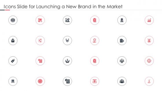 Icons Slide For Launching A New Brand In The Market
