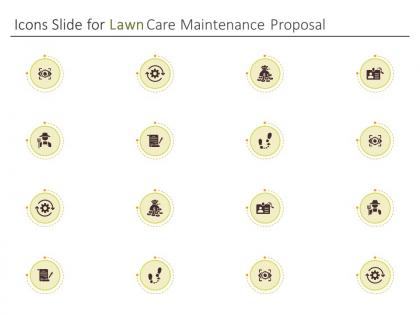 Icons slide for lawn care maintenance proposal ppt powerpoint graphics