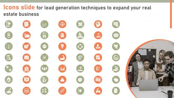 Icons Slide For Lead Generation Techniques Expand Your Real Estate Business MKT SS V