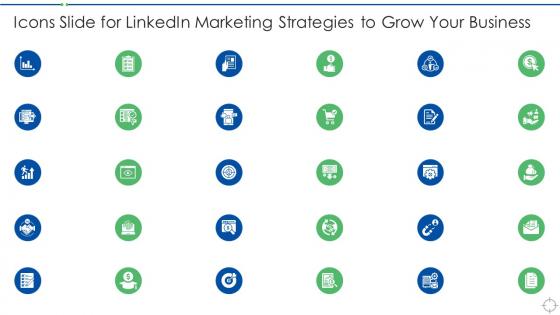 Icons Slide For Linkedin Marketing Strategies To Grow Your Business