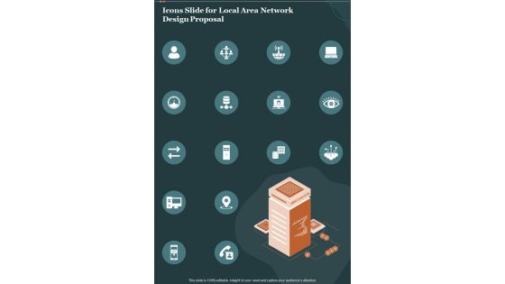 Icons Slide For Local Area Network Design Proposal One Pager Sample Example Document