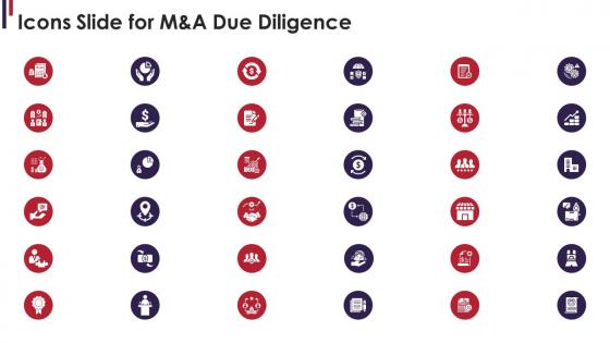 Icons slide for m and a due diligence