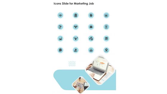 Icons Slide For Marketing Job One Pager Sample Example Document