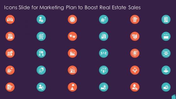 Icons Slide For Marketing Plan To Boost Real Estate Sales Ppt Slides Layout