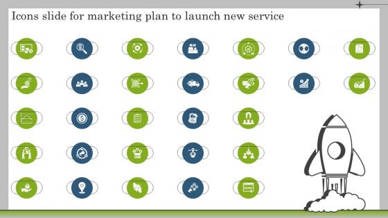 Icons Slide For Marketing Plan To Launch New Service