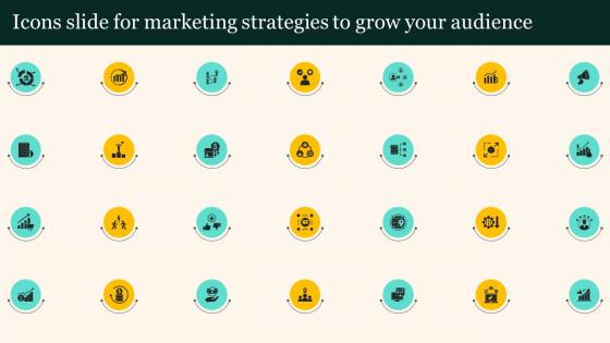 Icons Slide For Marketing Strategies To Grow Your Audience
