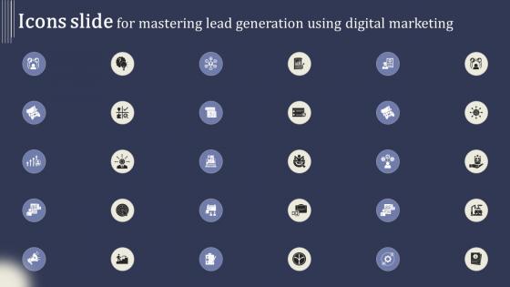 Icons Slide For Mastering Lead Generation Using Digital Marketing