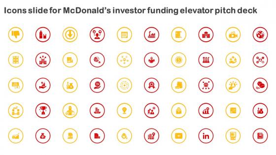 Icons Slide For Mcdonalds Investor Funding Elevator Pitch Deck