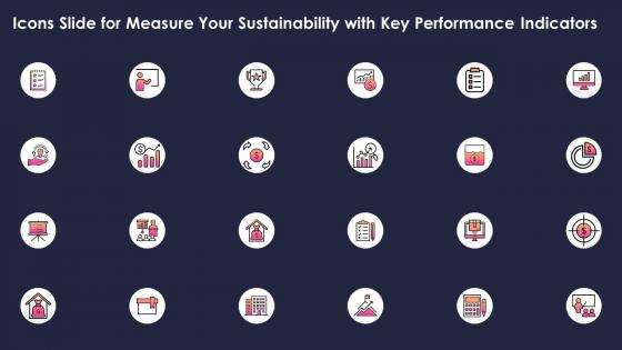 Icons slide for measure your sustainability with key performance indicators