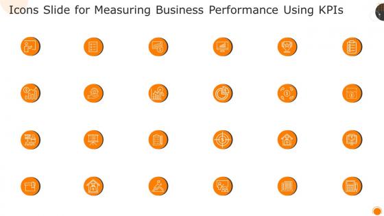 Icons Slide For Measuring Business Performance Using Kpis