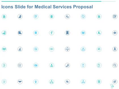 Icons slide for medical services proposal ppt powerpoint presentation model picture