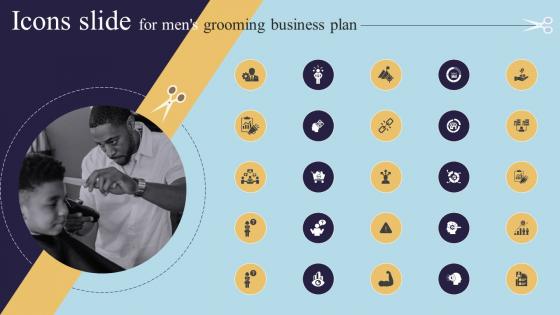 Icons Slide For Mens Grooming Business Plan BP SS