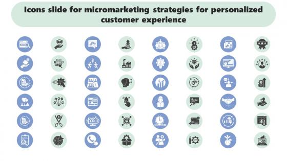 Icons Slide For Micromarketing Strategies For Personalized Customer Experience MKT SS V