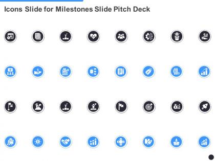 Icons slide for milestones slide pitch deck milestones slide ppt guidelines