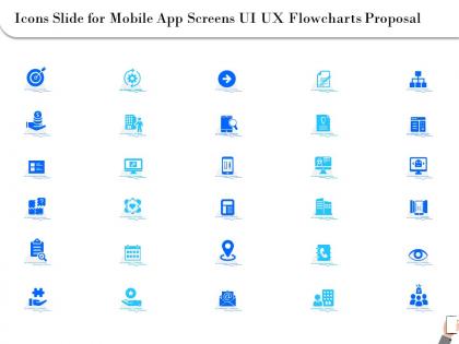 Icons slide for mobile app screens ui ux flowcharts proposal ppt powerpoint presentation background designs