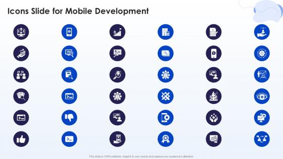 Icons Slide For Mobile Development Ppt Summary