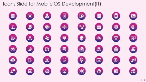 Icons slide for mobile os development it