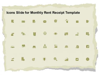 Icons slide for monthly rent receipt template ppt powerpoint visual aids portfolio