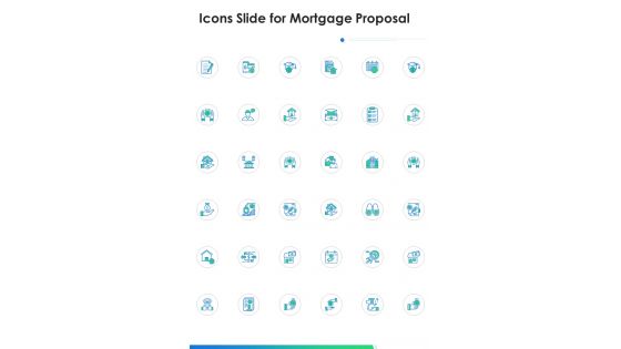 Icons Slide For Mortgage Proposal One Pager Sample Example Document