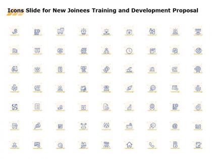 Icons slide for new joinees training and development proposal ppt powerpoint deck