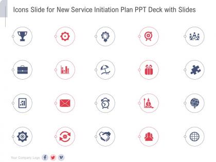 Icons slide for new service initiation plan ppt deck with slides ppt diagrams
