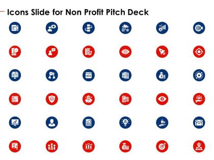 Icons slide for non profit pitch deck ppt styles themes