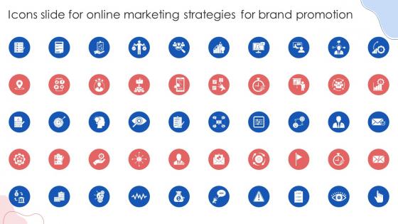 Icons Slide For Online Marketing Strategies For Brand Promotion Ppt Pictures