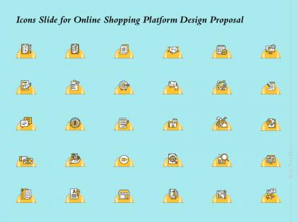 Icons slide for online shopping platform design proposal ppt powerpoint show gallery