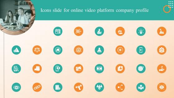 Icons Slide For Online Video Platform Company Profile Cp Cd V