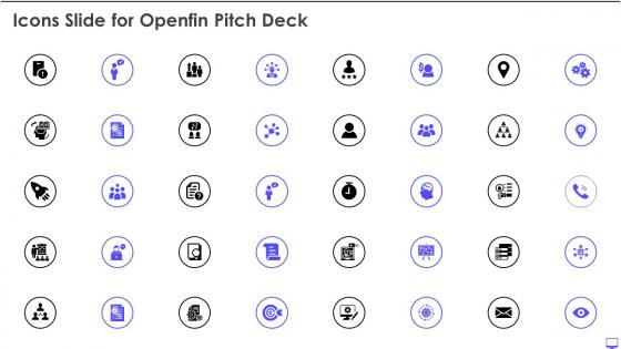 Icons slide for openfin pitch deck ppt icon design ideas styles graphics pictures