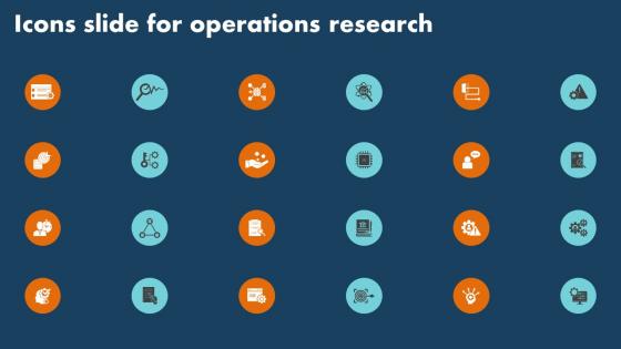 Icons Slide For Operations Research Ppt Demonstration