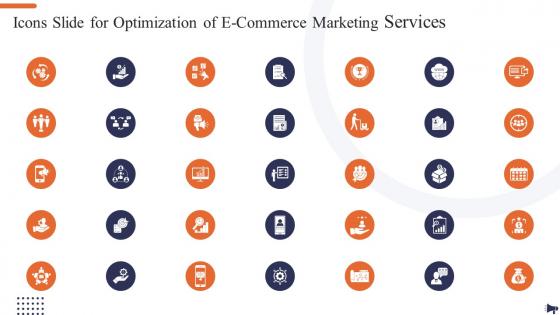 Icons Slide For Optimization Of E Commerce Marketing Services Optimization Of E Commerce Marketing Services