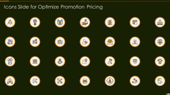 Icons Slide For Optimize Promotion Pricing Ppt Guideline