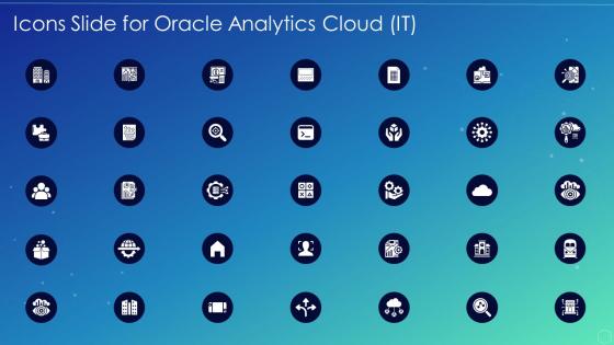 Icons slide for oracle analytics cloud it