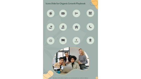 Icons Slide For Organic Growth Playbook One Pager Sample Example Document