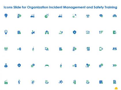 Icons slide for organization incident management and safety training