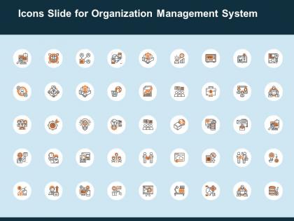 Icons slide for organization management system ppt templates
