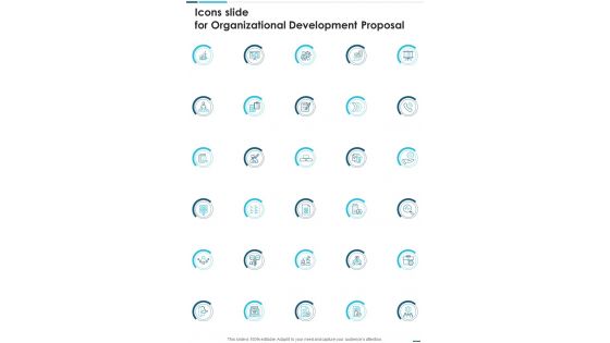 Icons Slide For Organizational Development Proposal One Pager Sample Example Document