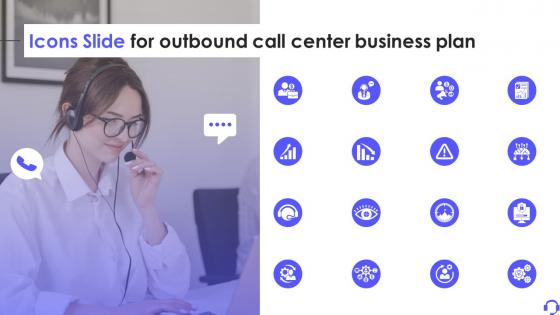 Icons Slide For Outbound Call Center Business Plan BP SS