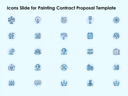 Icons slide for painting contract proposal template ppt powerpoint template