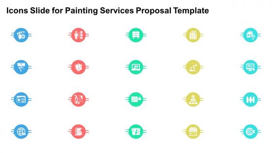 Icons slide for painting services proposal template