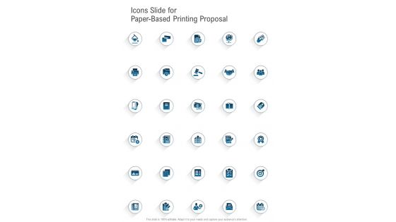 Icons Slide For Paper Based Printing Proposal One Pager Sample Example Document