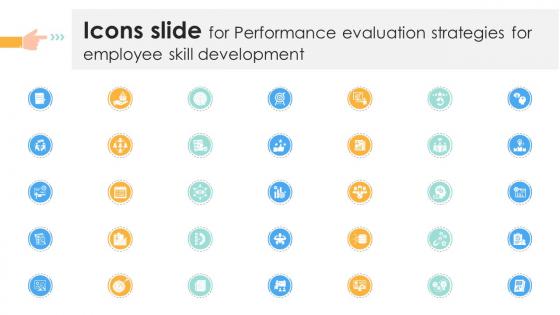 Icons Slide For Performance Evaluation Strategies For Employee Skill Development