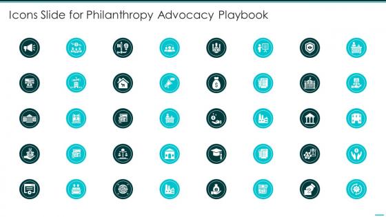 Icons Slide For Philanthropy Advocacy Playbook Ppt Demonstration