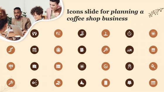 Icons Slide For Planning A Coffee Shop Business Planning A Coffee Shop Business BP SS
