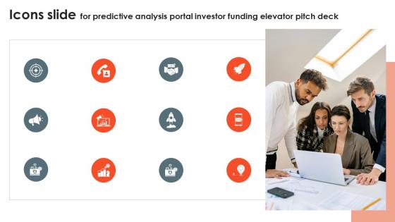 Icons Slide For Predictive Analysis Portal Investor Funding Elevator Pitch Deck